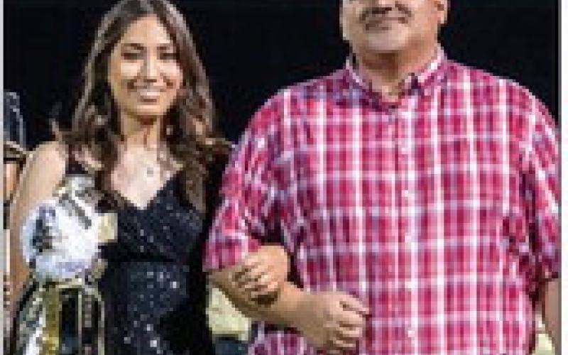 HOCO candidate Haley Perez escorted by dad Ray Perez.