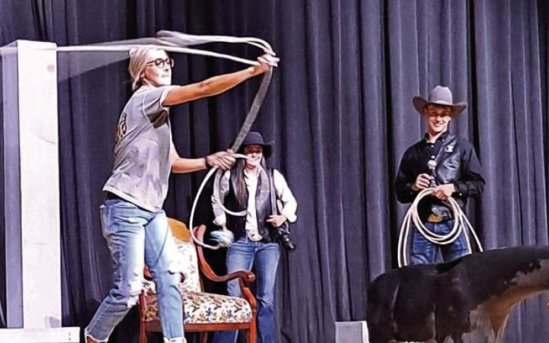 TTU Rodeo Team visits Post Elementary on College Day - Oct. 6