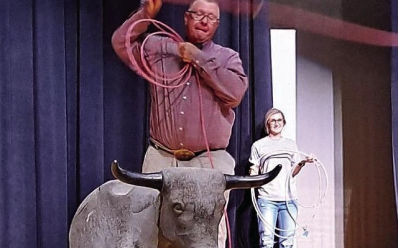 TTU Rodeo Team visits Post Elementary on College Day - Oct. 6