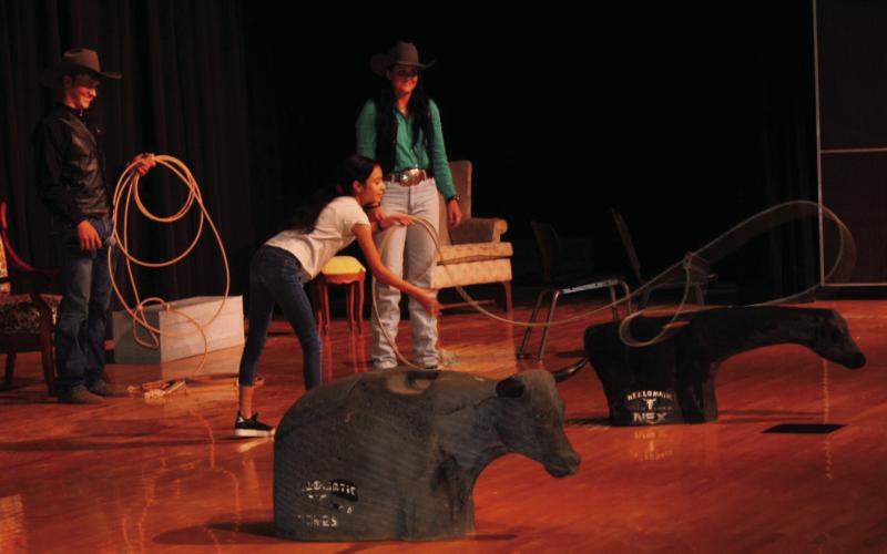 TTU Rodeo Team visits Post Elementary on College Day - Oct. 6