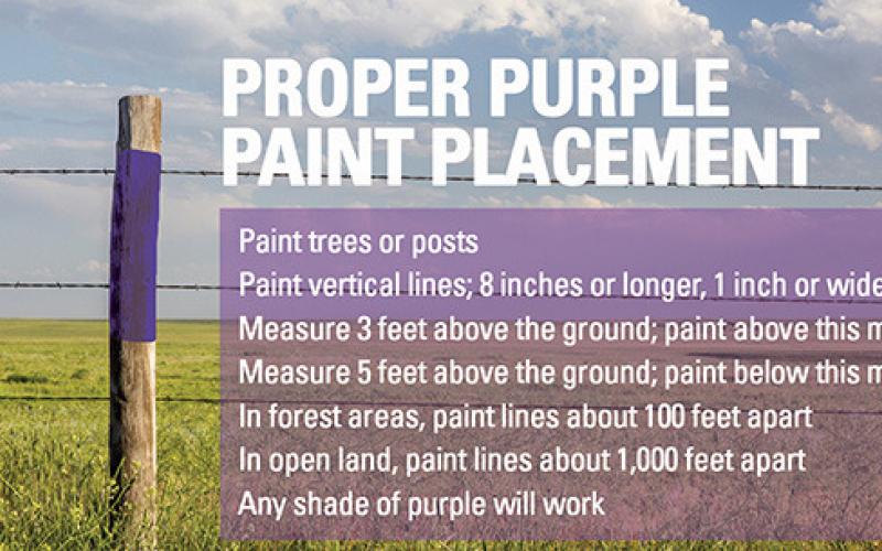 Careful if you see purple paint in Texas, leave immediately