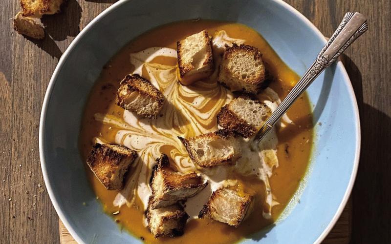 Savory sweet potato soup