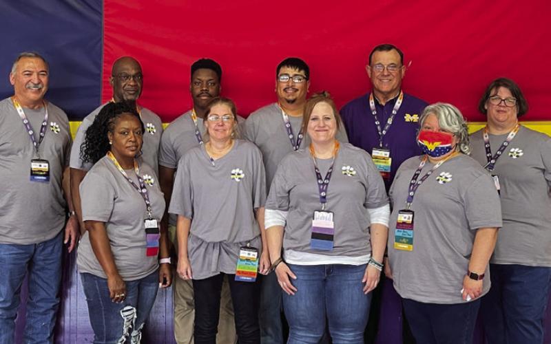 Mullins ISD introduces the Garza County Staff on the front row: Ardelia Woodberry, Melanie Heatherington, Elizabeth Randolph, and Berta Soto. The back row is Edward Singleterry, Principal Ivan Cole, Joshua Brown, Joshua Perez, Dr. Beard, and Tammie Birdwell. Photo Provide Photo Provide