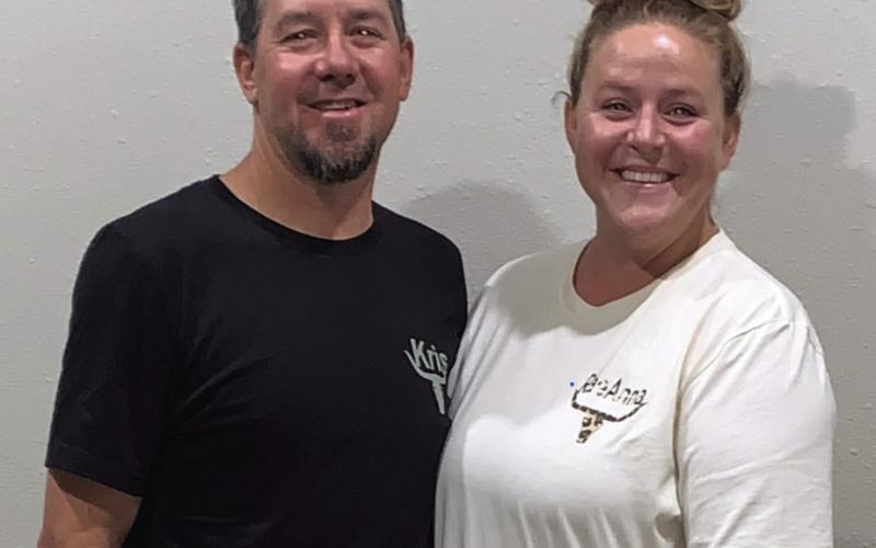 IV THERAPY Kris and RaeAnna Dennison of Post, stand between their massage chairs where patients receive IV infusions. They opened the first satellite Wellness IV Saloon from Caddo Mills, TX, on July 17 and are now accepting appointments. | ANNA GIBSON