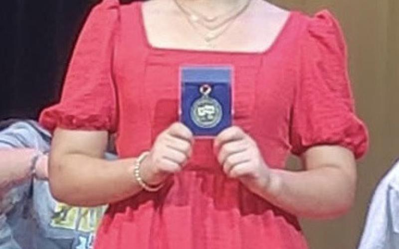 TECHNICAL EXCELLENCE Harli McClellan worked behind the scenes during Post High School’s one-act play production, “Telmah in Death,”earning Best Technician honors at the UIL Area contest. | COURTESY PHOTO