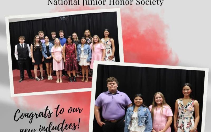 CONGRATULATIONS New members of the National Honor Society and National Junior Honor Society were recognized during the 2026 induction ceremony at Southland High School. New inductees are Zach Gaydos, Asiah Martinez, Nevaeh Ariaz and Hadley Mayfield. | COURTESY PHOTO