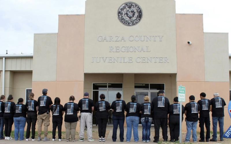 UNITED FRONT Garza County Regional Juvenile Center staff have been wearing custom T-shirts in observance of National Child Abuse Prevention Month. | COURTESY PHOTO