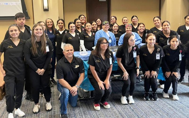 AS A REGISTERED NURSE, teacher Michael Quintana helps train students and nurses during PTECH training at Covenant Hospital in Lubbock. | COURTESY PHOTO