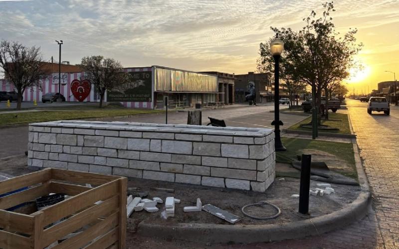 ON THE HORIZON Improvements are underway on a welcome sign as local organizations partner to enhance Post’s appearance and first impressions. | COURTESY PHOTOS