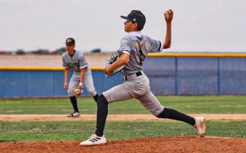 BOLD GOLD Antelope Jax Perez pitched against Tahoka Bulldogs with a 12-7 win on Friday, April 3. | COURTESY PHOTO