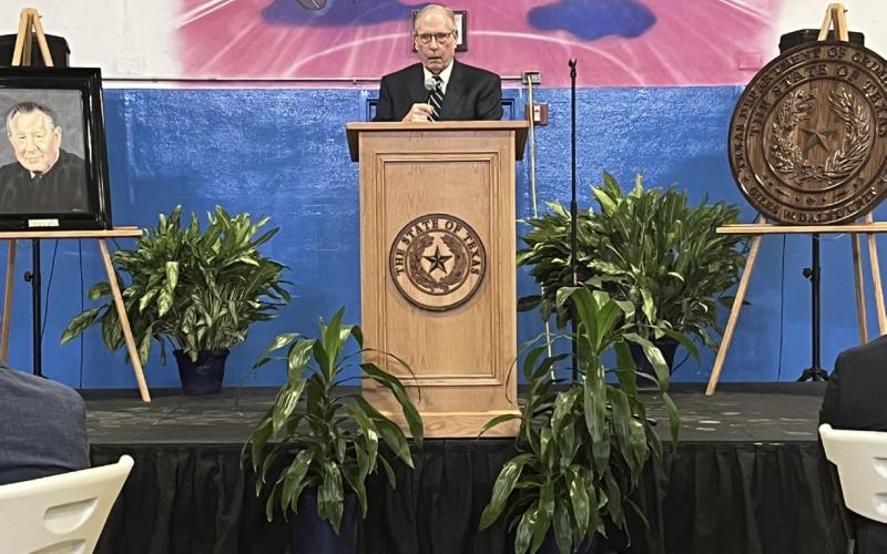 HONORABLE JUDGE NORMAN addressed attendees during the facility’s grand opening ceremony. | TDCJ PHOTO