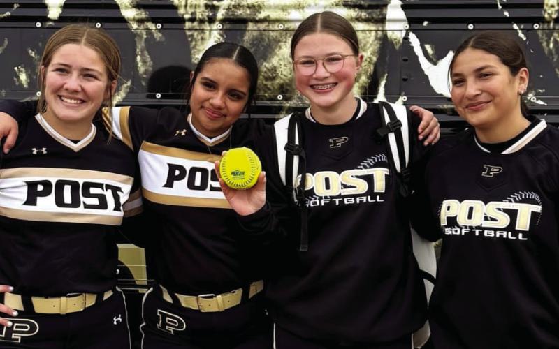 SOFTBALL Four Lady Lopes hit home runs, March 15, during the district opener in Morton, Hannah Abraham, Zailey Perez, Soffi Scott, and Rylee Hernandez. See story page 6. | COURTESY PHOTO