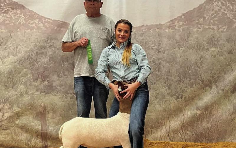 Congrats to Hanna Krauser on her 6th place goat at the San Angelo Stock Show and Rodeo. Hanna is a FFA member at Post High School.