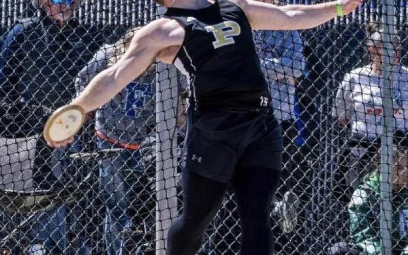 PODIUM PURSUIT Post High School senior Mason Wright qualified for his fourth consecutive UIL State Track and Field Meet appearance in the shot put and earned his first state berth in the discus. | COURTESY PHOTO