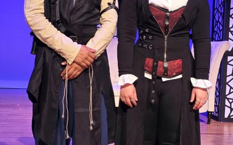 CONTEST MARCH 7 Post High School cast members preview their costumes during a stage parade in preparation for the One-Act Play contest. | COURTESY PHOTOS