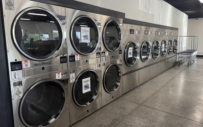 COMMERCIAL SIZED Dryers at Antelope Wash ’n’ Dry offer a range of sizes to accommodate household laundry and bulky items.