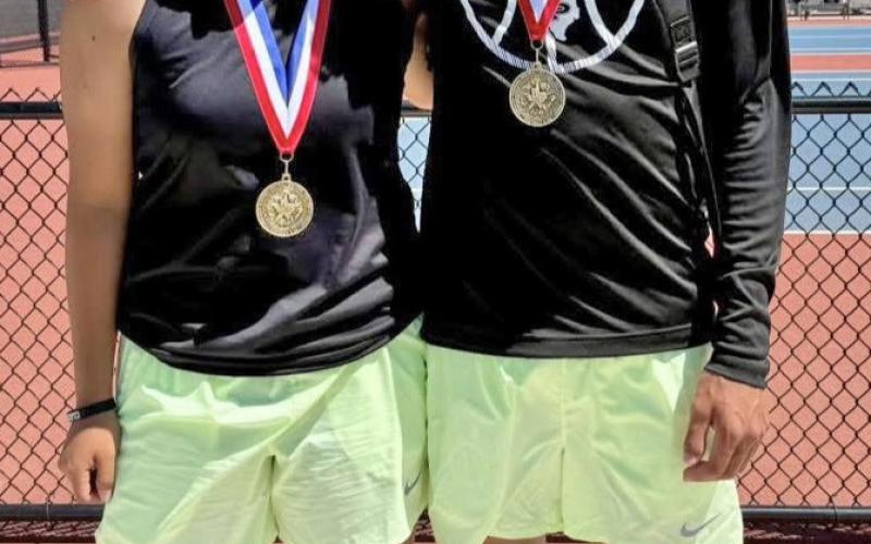 MIXED DOUBLES Champions Nevaya Segura, left, and Josh Segura won the mixed doubles title at the district tennis tournament. | COURTESY PHOTO