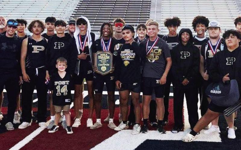 OVERALL TEAM WIN Post ISD track qualifiers and varsity boys team for winning the meet overall as a team on Friday, April 11. | COURTESY PHOTO