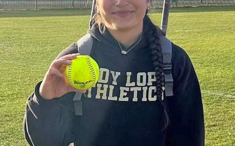 HOME RUN POWER Lady Lope Rylee Hernandez hit a threerun home run in the first inning as Post defeated Tahoka 15-2 on March 17. | COURTESY PHOTO