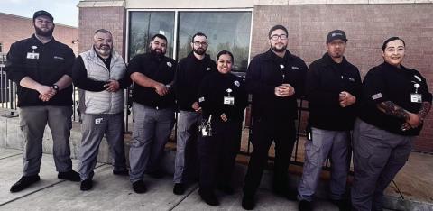 On Tuesday, March 21, the staff from Dalby Correctional Facility visited with the senior and junior high school classes at Tahoka ISD about career possibilities in the field of corrections at the Giles W. Dalby Correctional Facility. Attending the event were Officer K. Hurt, Associate Warden J. Luna, Officer J. De Leon, Officer J. Alvarez, Officer M. Saldana, Officer M. Vega, Officer A. Alvarez, and Officer A. Barrientez. Photo Provided
