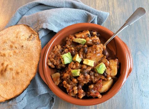 Black Bean Chili a "hearty" treat