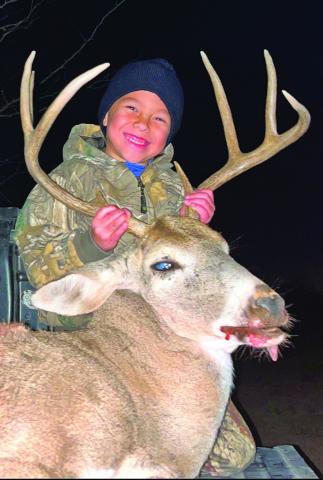 YOUNGEST WINNER Five-year-old Gunner Flores was the winner of the Youngest Youth category of the Star Feed Big Buck Contest. Gunner shot an 8-point whitetail, in Garza county, with a rifle. Gunner,s deer scored a total of 123 inches, winning him a monogrammed jacket. MORE WINNERS, PAGE 8 | COURTESY PHOTO