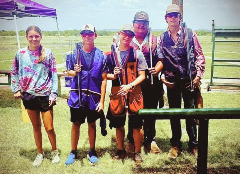 4-H SHOOTERS Garza County 4-H shooters, from left: Leightyn Reiter, Jett Sanders, Hunter Sanders, Bryan Saucedo and Destry Fox. | COURTESY PHOTO