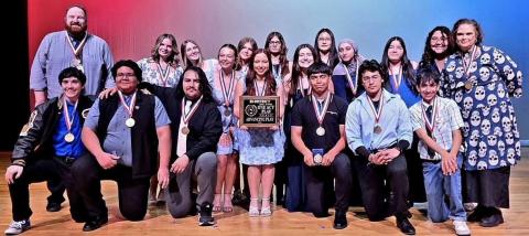 STAGE TRIUMPH Members of Post High School’s One Act Play cast and crew pose after earning the Bi-District Championship and advancing to the next round of competition. MORE PHOTOS, PAGE 5 | COURTESY PHOTO
