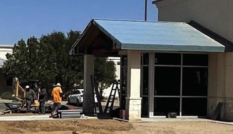 The new building on the health care campus is nearing completion. Photo by Voda Beth Gradine