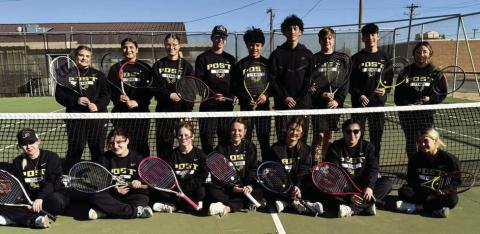 POST TENNIS Post High School played against Spur on Feb. 26. | COURTESY PHOTO