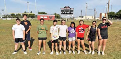 EAGLES AND LADY EAGLES Students of Southland ISD started summer workouts on June 2 (above) and June 9 (below) in preparation for next season’s sports. | COURTESY PHOTOS