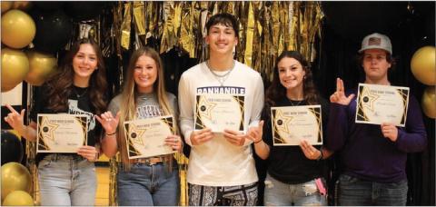WHO'S WHO Five seniors were chosen as the 2024 Who’s Who including Emily Norman, Rylie Tanor, Cruz Pantoja-Navarro, Alex Hernandez and Brock Cheek. A student is chosen through their academic achievements and extracurricular involvement. To qualify, one must be in the Top Ten of the Class, submit an application and write an essay discussing the impact they felt they had on Post High School. Applications are viewed and scored by a panel of PHS staff members. | JADA SCHROTH PHOTO
