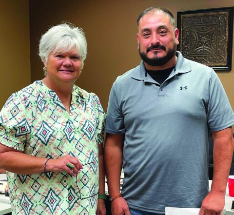 SCHOOL BOARD Nancy McDonald and Roy Perez were issued Certificates of Elections and sworn to a three-year term on the Board of Trustees for the Post Independent School District. McDonald has served on the board since 2018. This will be Perez’s first term on the board. Neither candidate had opponents in the 2024 election. | JULIA CHILDS PHOTO