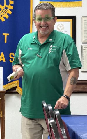 SHAMROCK SCHOLAR Post Rotary Club member Chris Atkinson presented a program on the religious significance of St. Patrick’s Day during the club’s March 17 meeting. | COURTESY PHOTO