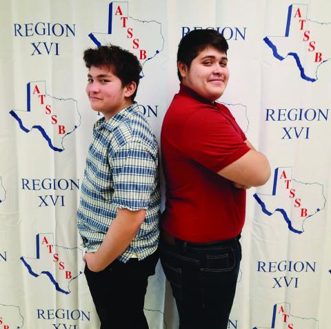 Noe Mendoza and Angel DeLuna participated in the Region 16 Association of Texas Small School Bands All-Region Jazz weekend Friday and Saturday, January 20th and 21st. Photo Provided