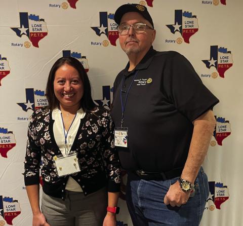 Dr. Xochitl Anderton, President-elect of the Rotary Club of Post and Chief Deputy Thomas Taylor, President-nominee attended the Lone Star President-Elect Training Seminar (PETS) at DFW’s Hyatt Hotel on February 24 and 25.