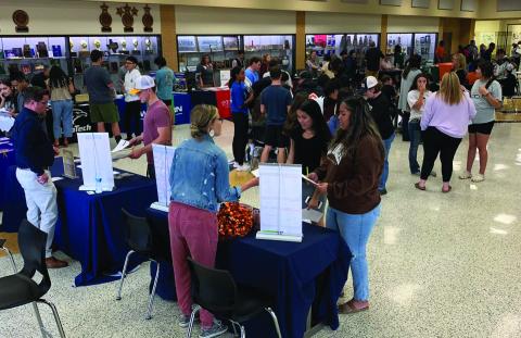 Post High School hosted a College Fair with 26 different colleges from Texas and Eastern New Mexico. Tahoka High School, Wilson High School and Post High School Juniors and Seniors were able to participate. Photo Provided