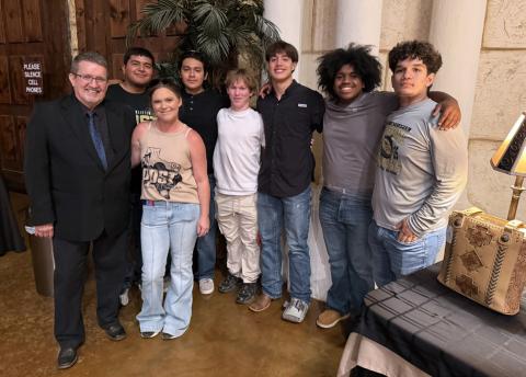 TEAMWORK Young Emerging Leaders Back Row: Domingo Soto, Jeremiah Campos, Kalvin Jarrett, Luca Perez, Jackson Hicks and Mauricio Martinez served alongside Chris Atkinson and Traci Jarrett at the Recovery Roundup on Sept. 12. | STEPHANIE ALLEN