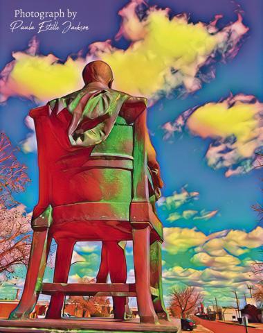 LOOKING FROM BEHIND the famous CW Post statue, I’m on the lookout for interesting places, persons, and things related to Post and Garza County to place my storytelling spotlight on. Send me an email if you’ve got something interesting. Paulaestellejackson@gmail.com