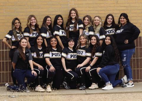POSTSOFTBALL PostLadyLopesSoftballteambackrowlefttoright,AmarisAbraham,HannahAbraham, Karmon Mullins, Serenity Sanchez, Shaylee Pope, Hanna Krauser, Harli Jo McClellan, Amberly Garza and managerXixenaGonzalez.Frontrowlefttoright,TrainerKristenPerez,FaithSanchez,NyrahSoto,Kaylie Zapert, Brailey Mason, Alex Hernandez, and manager Laurel Groomer. | ABIGAIL RODRIGUEZ PHOTO