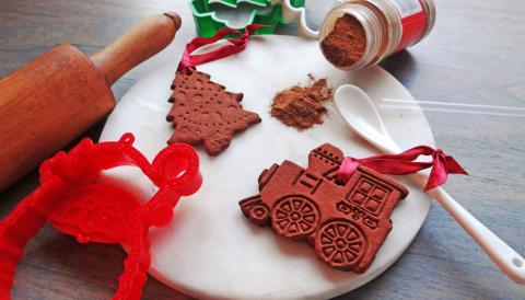 ORNAMENTS BAKED IN YOUR OWN KITCHEN With this simple recipe and a few cookie cutters, you can sit around the table with your loved ones and create a lasting memory. The ornaments are beautiful on the tree but can also be used for wreaths, to tie onto ribbons and bows to dress up your packages, or to make for teachers’ gifts. | ANGELIA LaRUE PHOTO