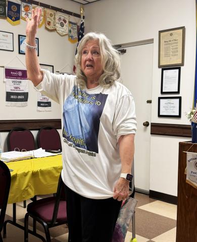 SAFETY BEGINS AT HOME, according to Kyle Walkup of Post, who presented a program on the topic for the Post Rotary Club Feb. 17. | POST DISPATCH