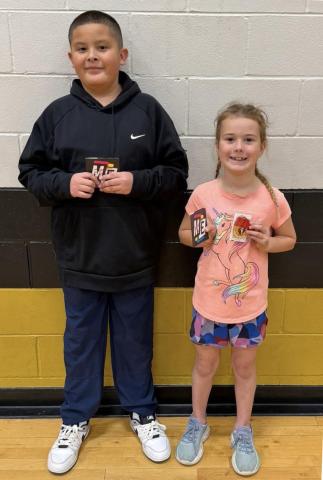KIDS’ HEART HEALTH Joseph Gallegos and Kennedy Beck were recognized for their fundraising efforts during the Kids Heart Challenge celebration at Post Elementary School. SEE MORE PHOTOS ON PAGE 5| COURTESY PHOTO