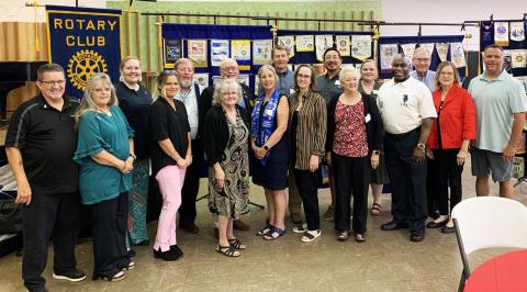 POST AND SNYDER MEET Post Rotary Club members traveled to Snyder to meet the district governor, Sanda Witt. Members from both Post and Snyder clubs enjoyed a catered meal and heard an encouraging speech from Witt about the year’s theme, “Unite for Good.” | STAFF PHOTO