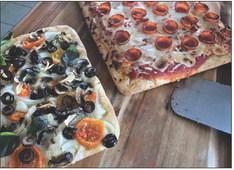 Focaccia crust ideal for deep dish pizza