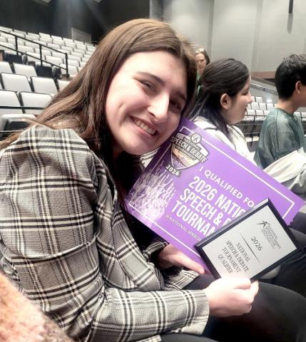 SPEECH & DEBATE HONORS Post ISD’s Khole Smith received recognition as a 2026 National Speech &amp; Debate Tournament qualifier in Dramatic Interpretation from the National Speech &amp; Debate Association. | COURTESY PHOTO