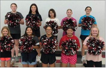 GO EAGLES Southland Junior High cheerleaders 2026–27 are, back row, Quinn Corley, Nevaeh Ariaz, Sissy Duncan, Brileigh Green and Owynn Cole; front row, Morigan Mayo, Asiah Martinez, Mayra Bueno, MJ Ariaz and Jenna Green. | COURTESY PHOTO