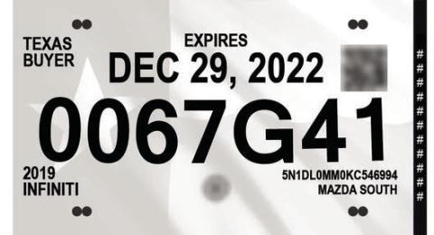 TxDMV announces upcoming deployment of redesigned temporary tags