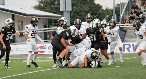 BIG WIN Post’s varsity Antelopes scored a 64-6 win over Forsan Sept. 5. The Bold Gold scored in all three phases of the game to earn their first road victory of the season. | WHITNEY DORSETT PHOTOS