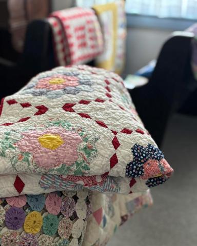 SNEAK PEEK One of more than 100 quilts submitted for the Garza County Historical Museum’s spring quilt show is displayed ahead of this weekend’s event. | COURTESY PHOTO